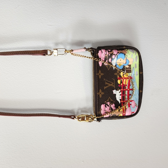 LOUIS VUITTON Monogram Vivienne Mini Pochette Pouch M45905 LV Auth 70308A - Picture 1 of 9